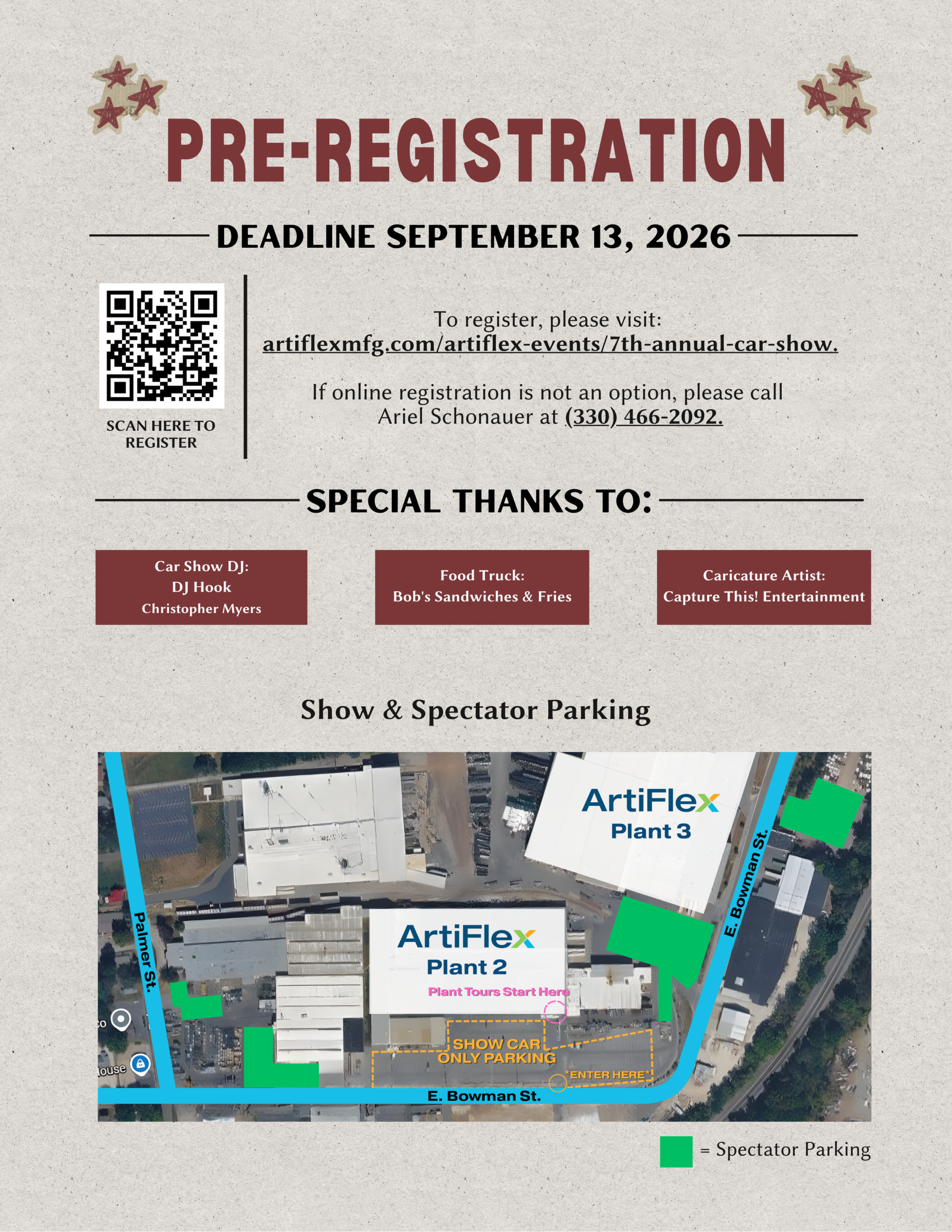 7th Annual ArtiFlex Car Show Flyer Back